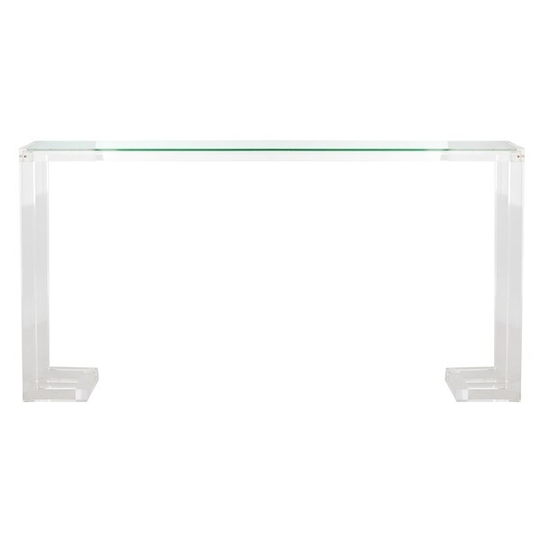 SAFAVIEH Couture Benji Acrylic Console Table - Clear - 52 in. W x 10 in. D x 30 in. H