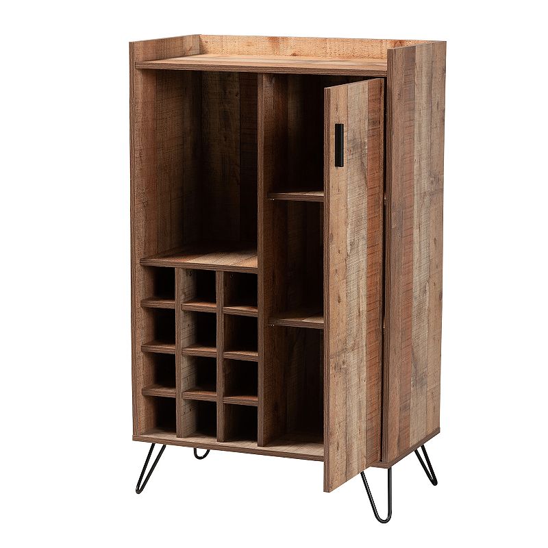 Baxton Studio Mathis Bar Wine Cabinet