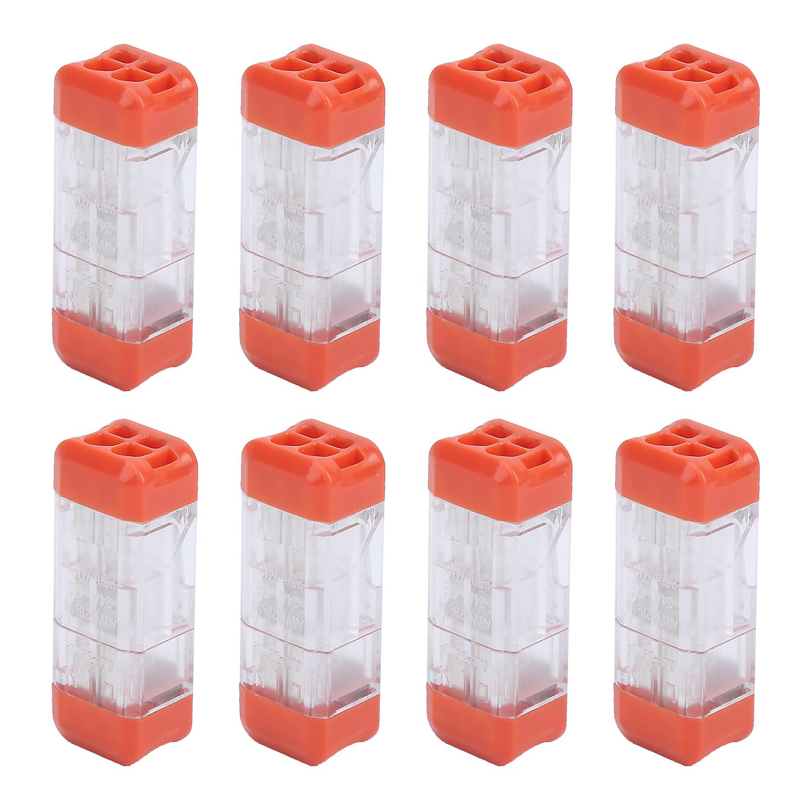 20pcs Wire Block Clamp Terminal Transparent Split Butt Type 2in2out Quick Wiring Lt22