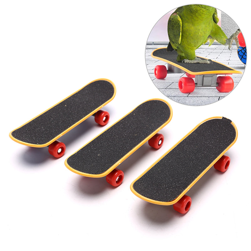 Funny Training Mini Skateboard Bird Supplies Skates Lovebird Canaries Perch