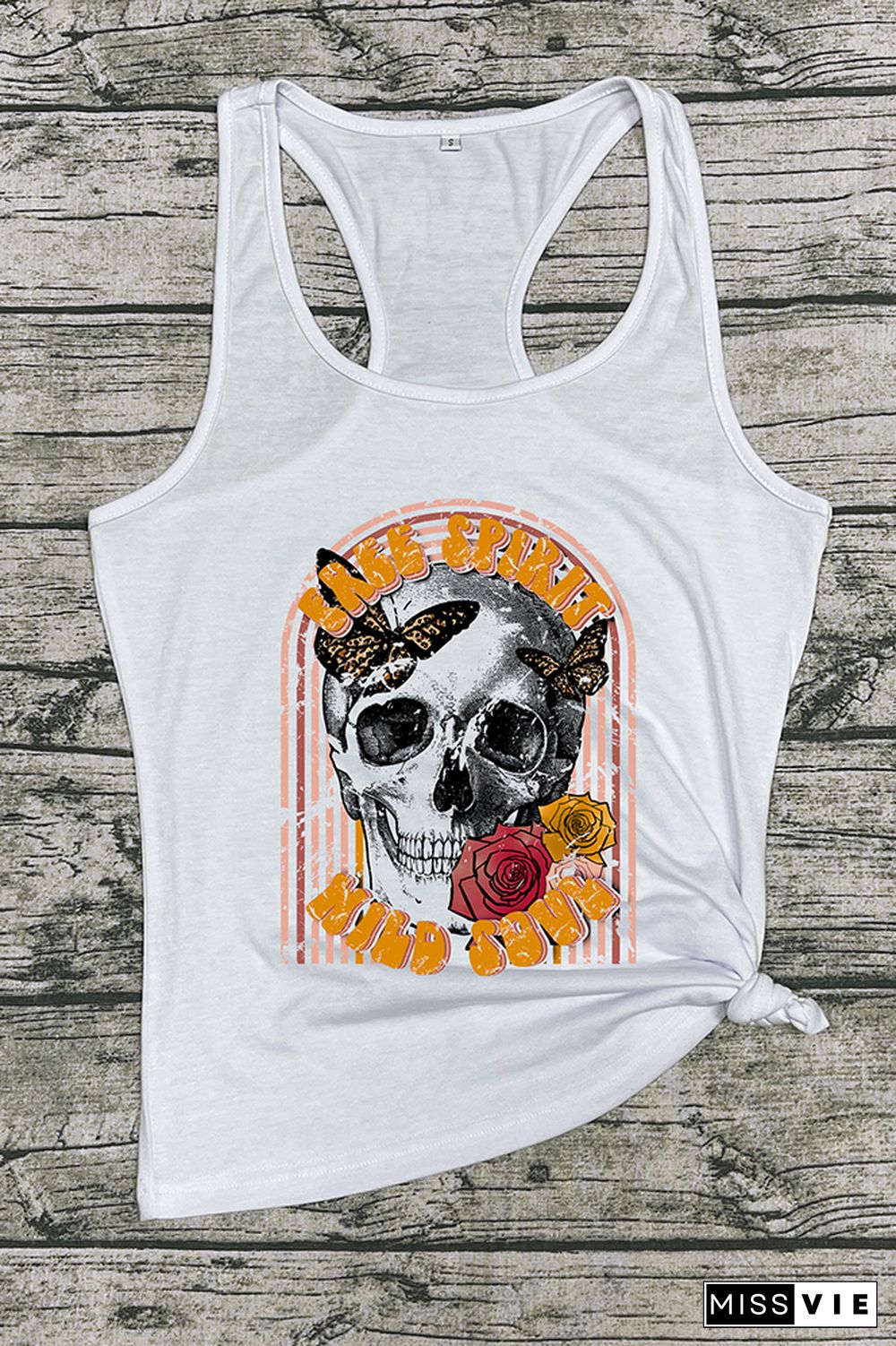 Skull Print Summer Graphic Tank Top Wholesale