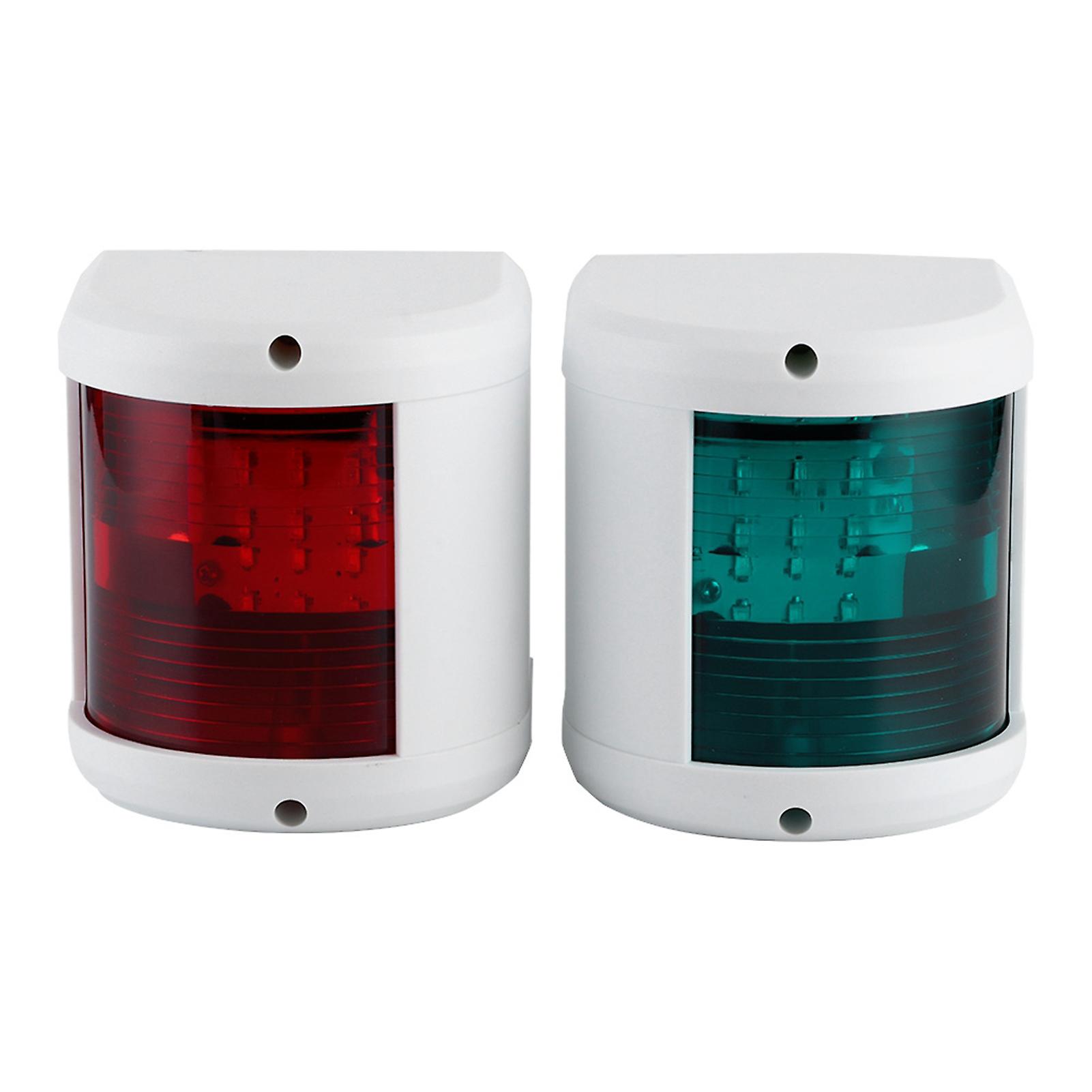 12v24v Led Navigation Signal Light Left Red Right Green Ip66 Waterproof Lamp White Shell For Yacht Boat