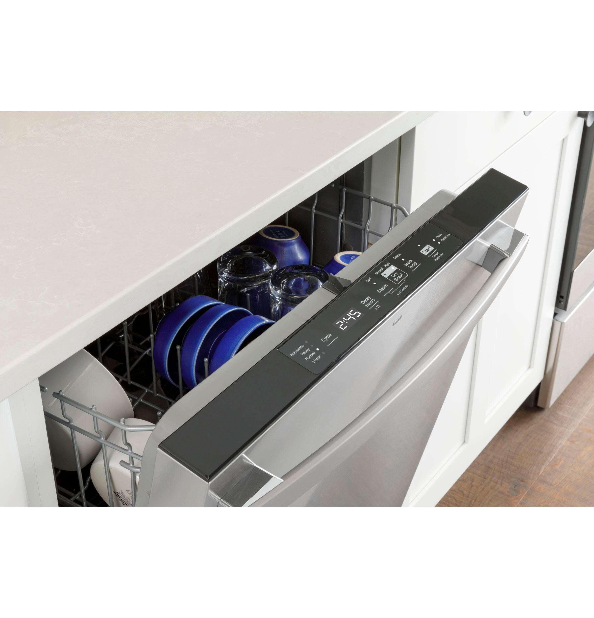 Ge Appliances GDT550PGRWW Ge® Top Control With Plastic Interior Dishwasher With Sanitize Cycle & Dry Boost