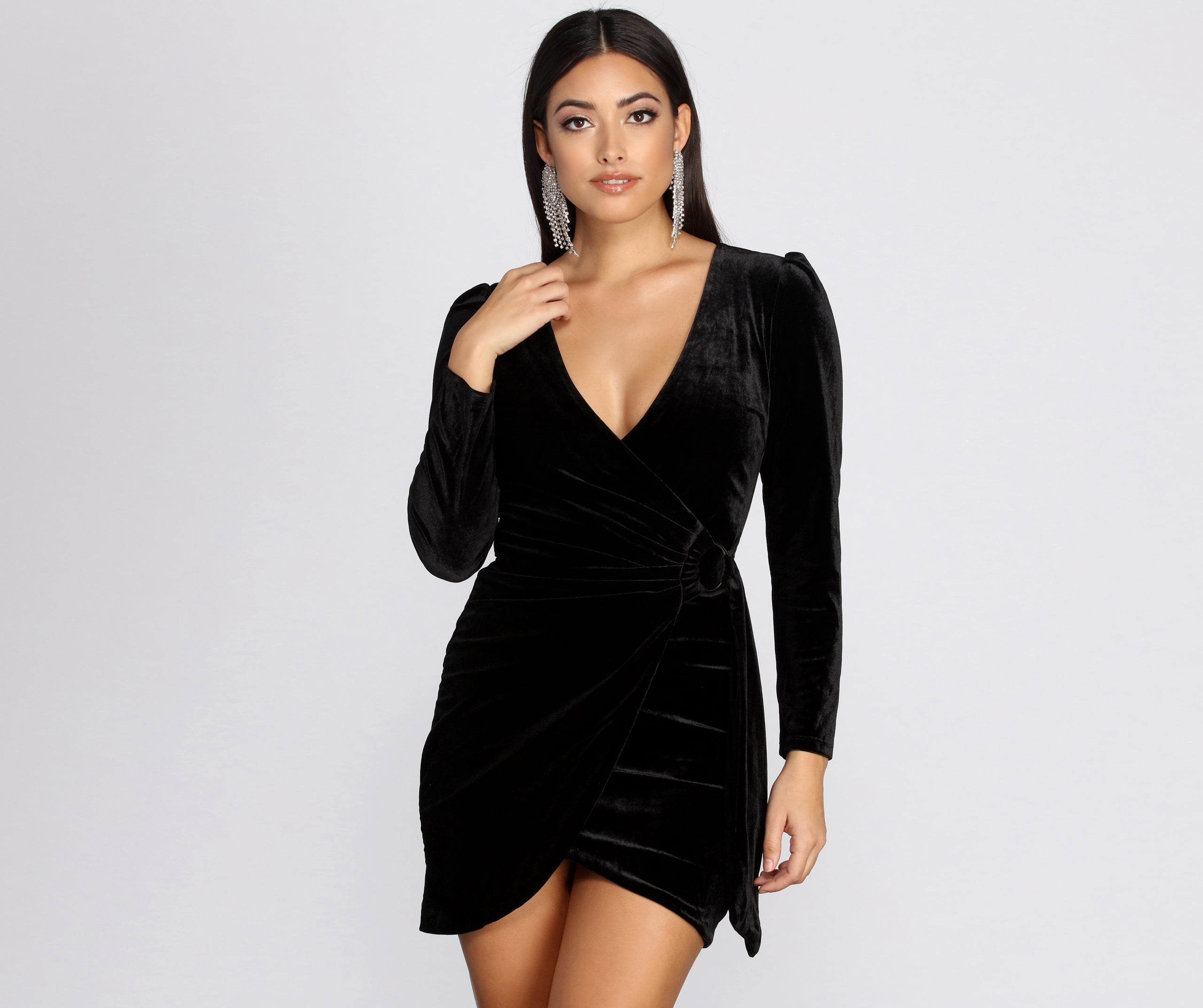 Put A Ring On It Velvet Mini Dress