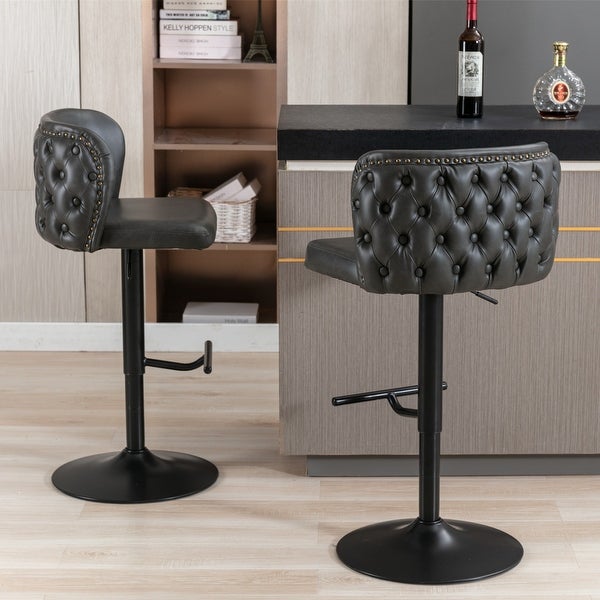 Swivel Barstools Adjusatble Seat Height for Home Pub Set of 2