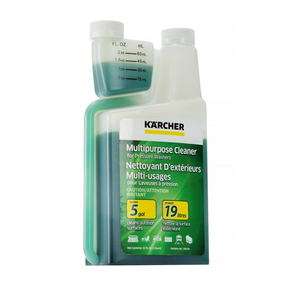 Karcher 1 qt. Multi-Purpose Pressure Washer Cleaning Detergent Soap Concentrate - Perfect for All Outdoor Surfaces 9.558-145.0