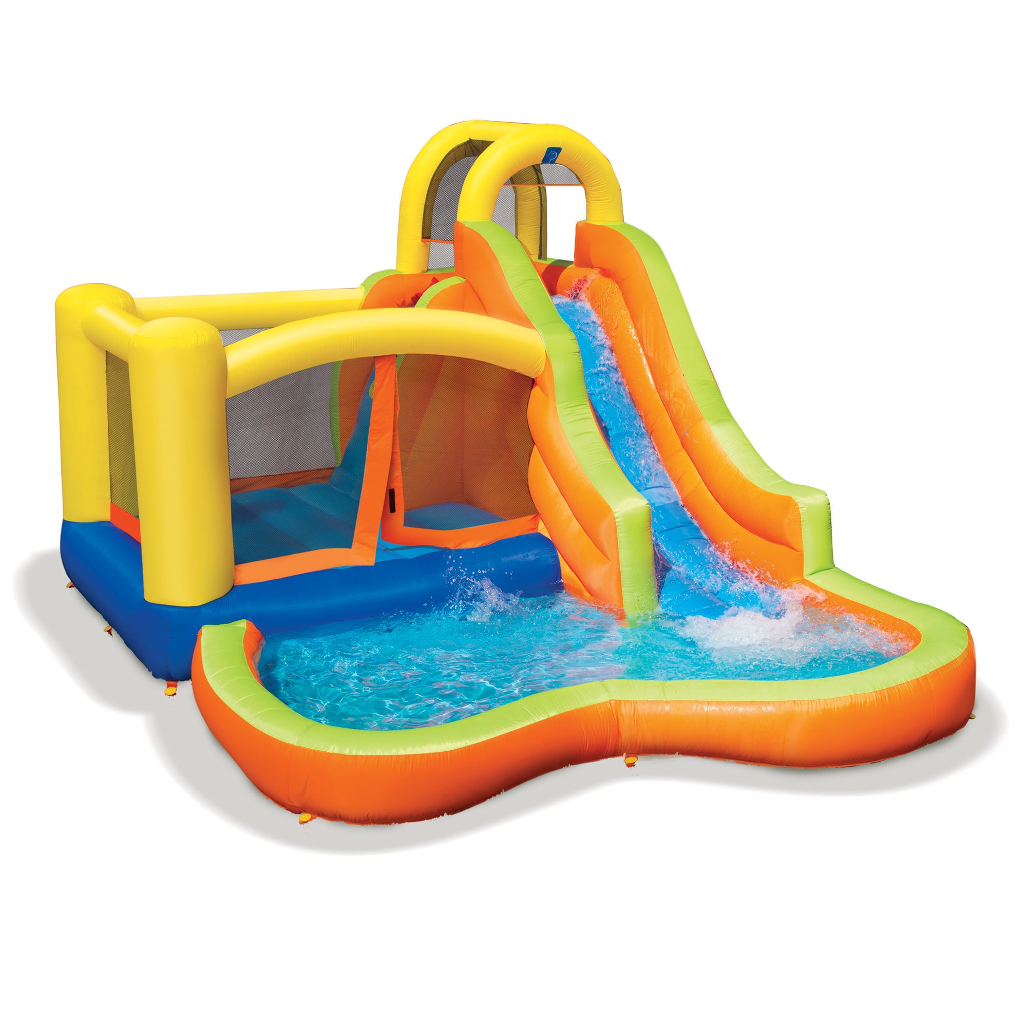 Banzai Sun 'N Splash Fun Bounce House & Water Slide with Accessories