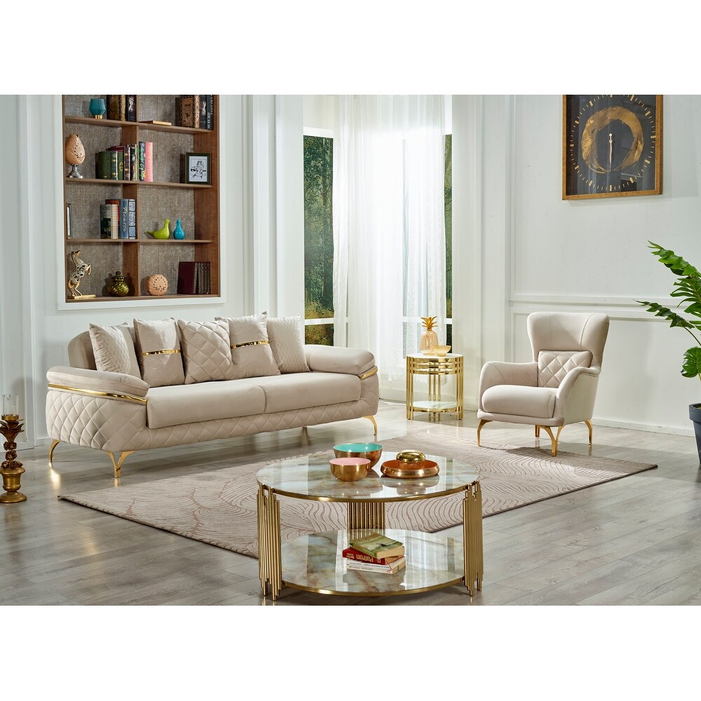 Osimhen 2 Pieces Living Room Set 1 Sofa 1 Chair