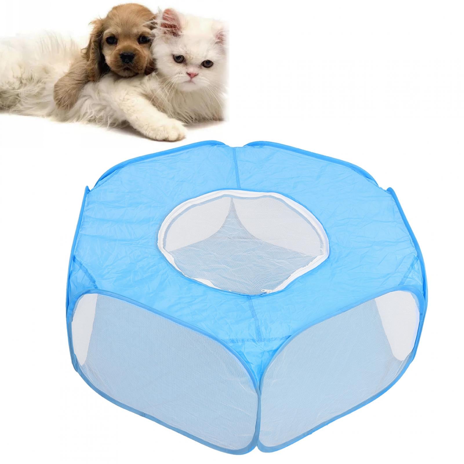 Foldable Pet Tent Foldable Small Animal Game Fence， Hamster Playpen， Cloth Chinchillas For Hamsters Sky Blue