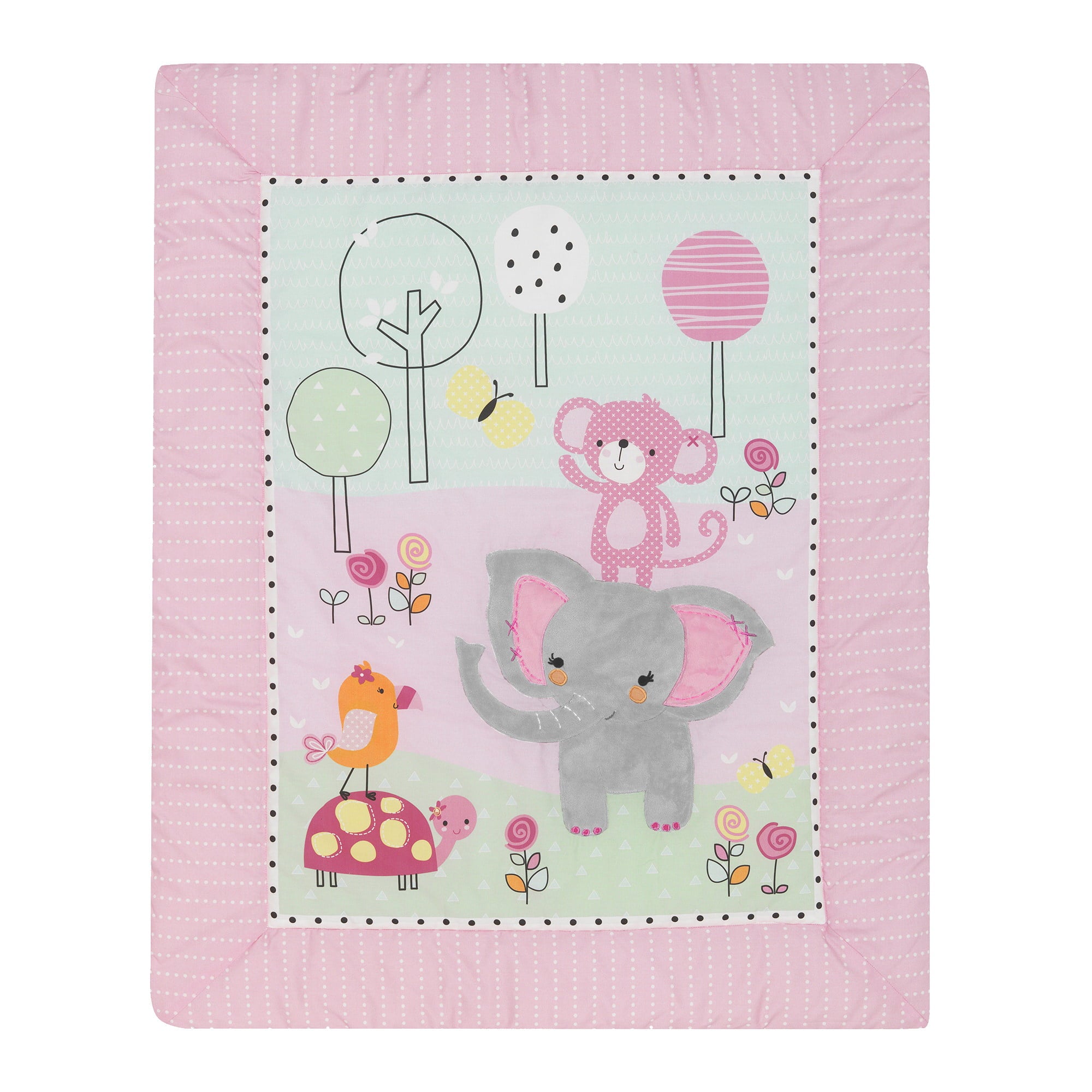 Lambs and Ivy Bedtime Originals Twinkle Toes 3 Piece Pink Crib Bedding Set