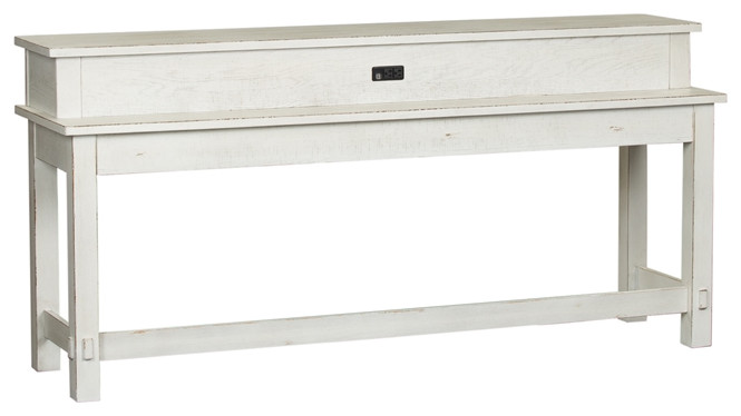 Modern Farmhouse White Console Bar Table   Farmhouse   Console Tables   by Homesquare  Houzz