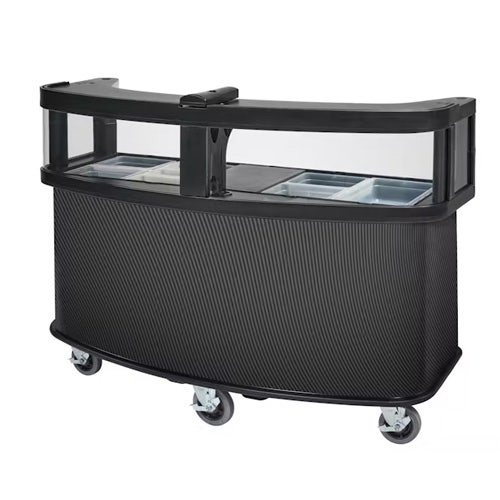 Cambro CVC75W - Mobile Vending Cart - The Safety-First Design Includes Safety Barriers， Carbo Fiber Wrap