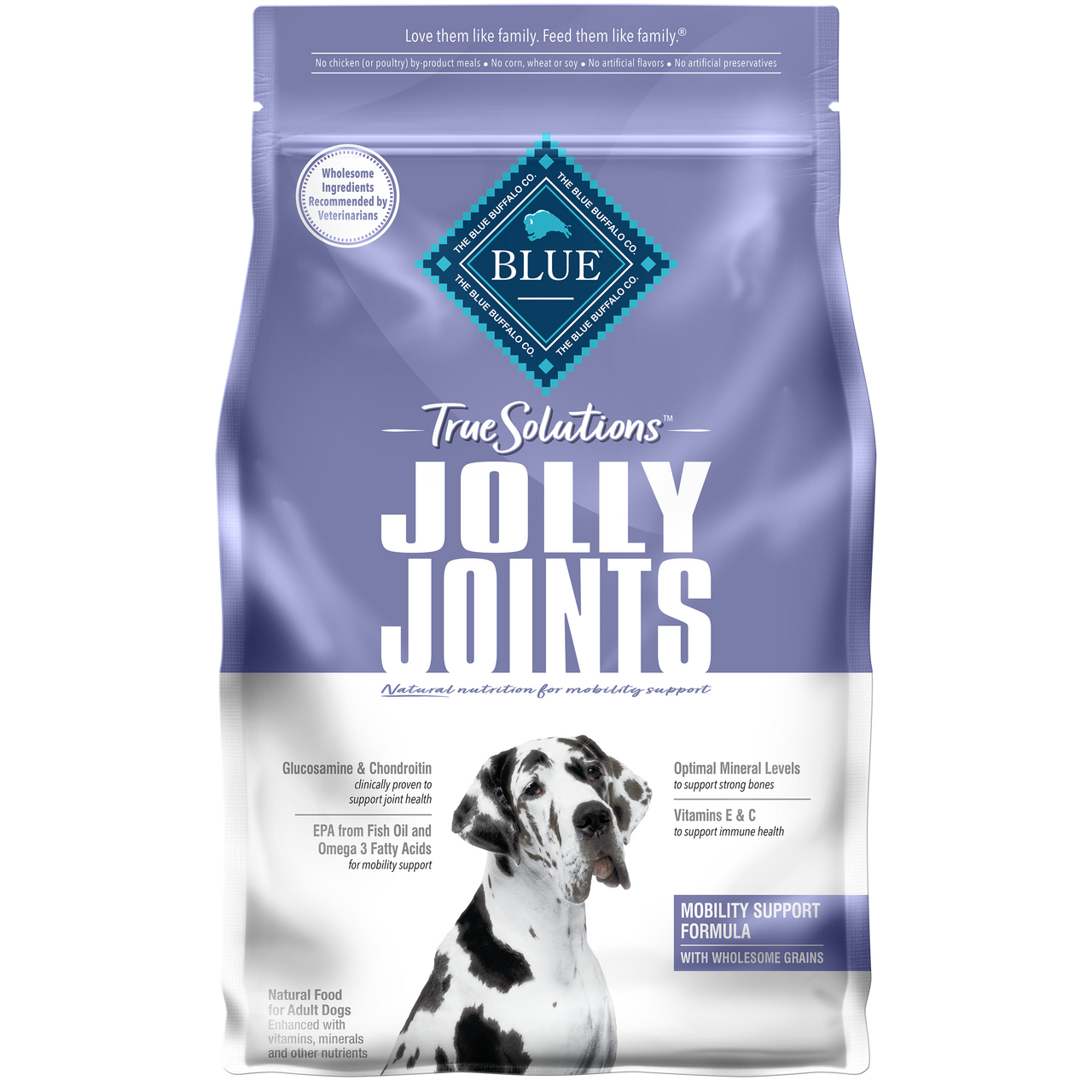 Blue Buffalo True Solutions Jolly Joints Mobility Support Formula Dry Dog Food， 4 Lbs.