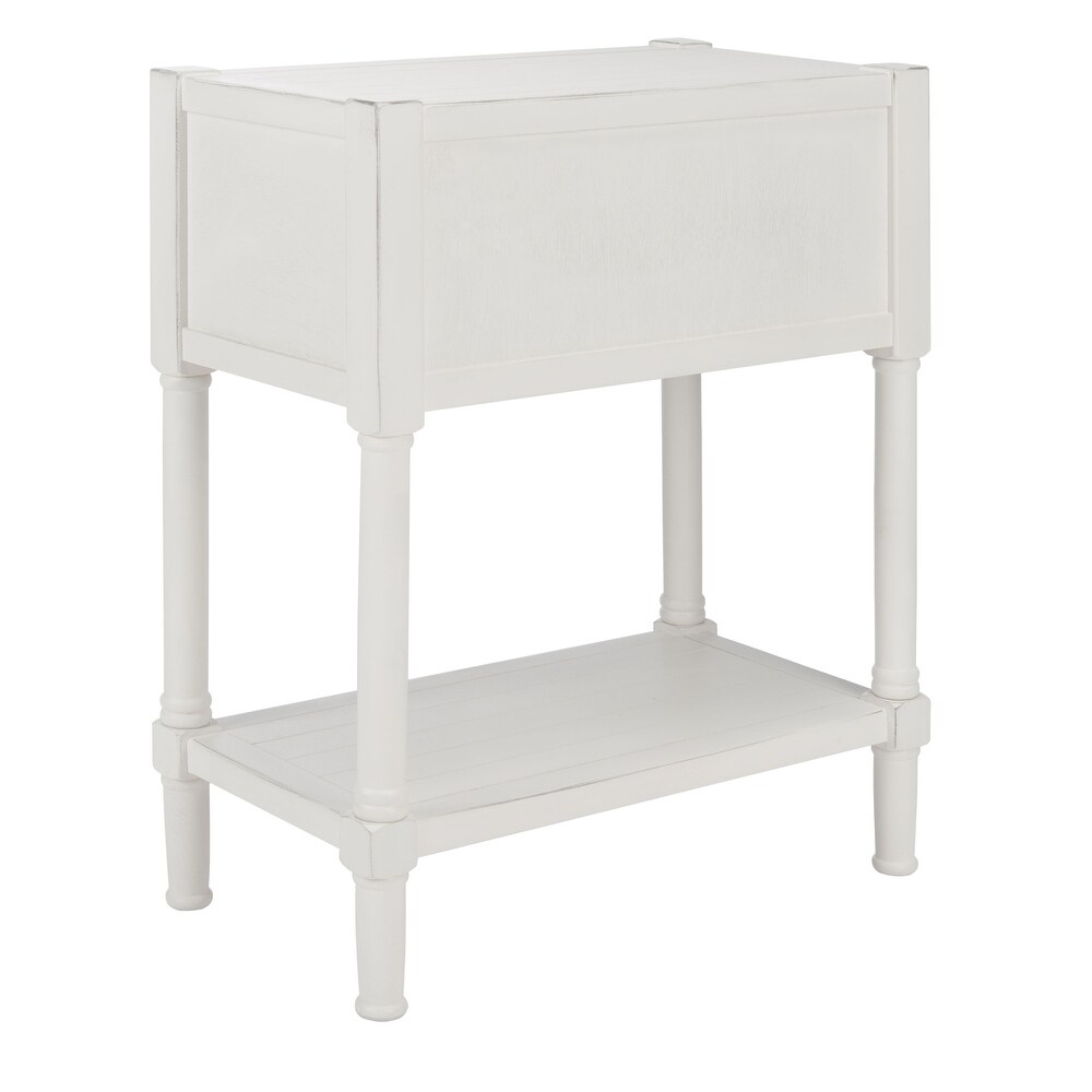 SAFAVIEH Filbert Distressed White 3 Drawer Console Table   23.5\