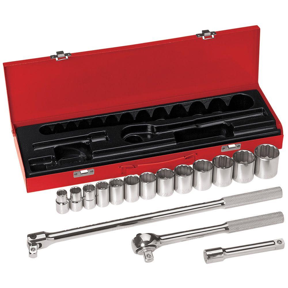 Klein Tools 1/2 Drive Socket Wrench Set 16 Pc 65512 from Klein Tools