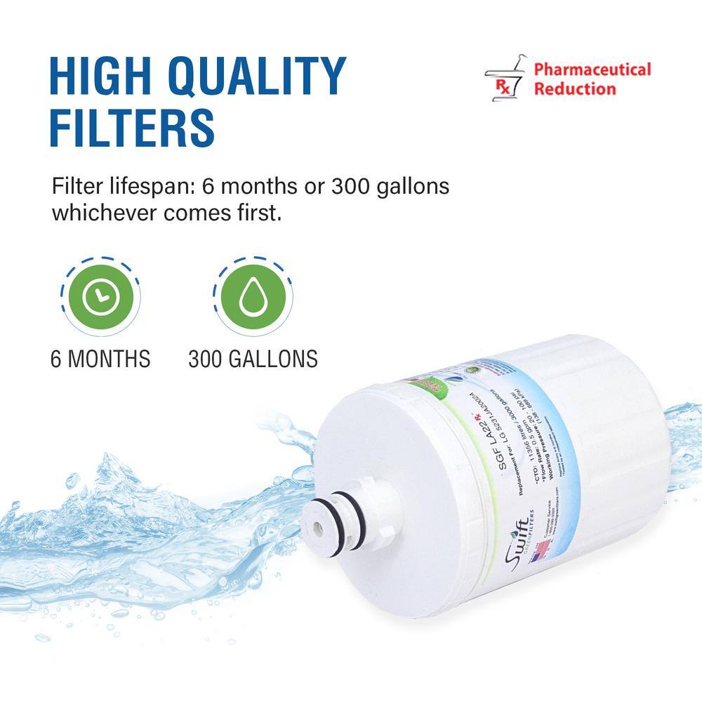 Swift Green Filters Replacement Water Filter for LG 5231JA2002A (2-Pack) SGF-LA22-RX