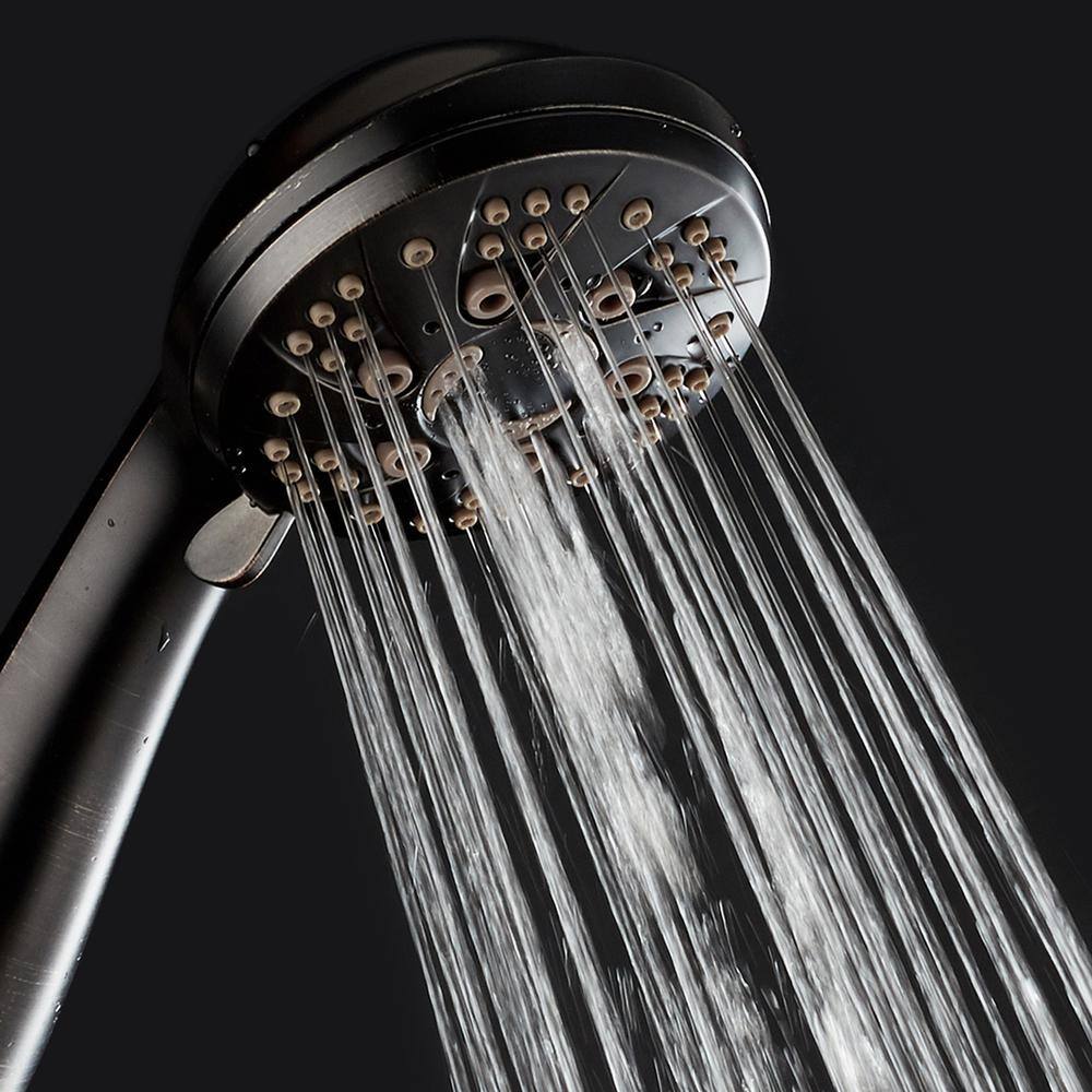 AquaDance 6-Spray 4 in. Single Wall Mount Body spray Handheld Shower Head in Oil Rubbed Bronze 9912