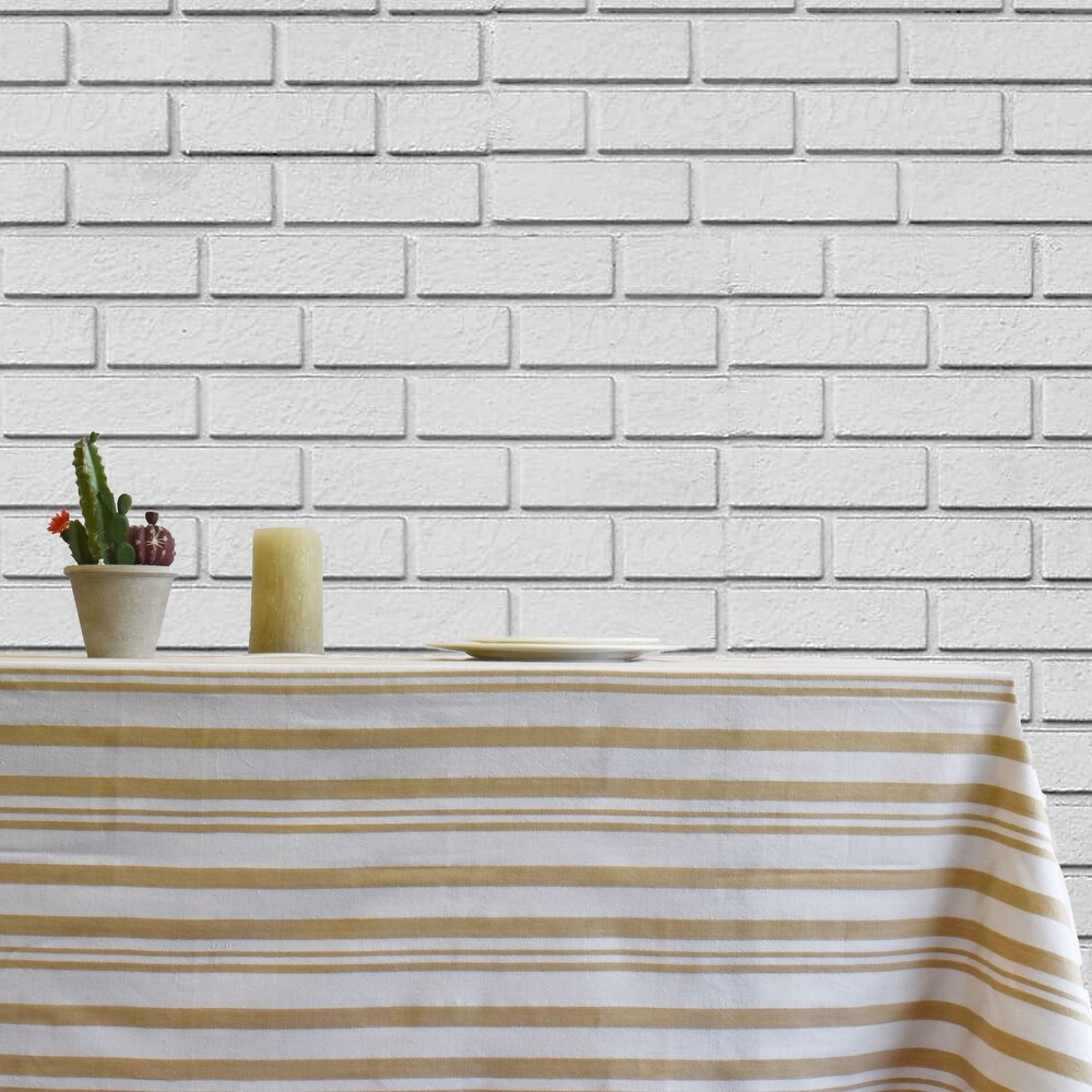 Fabstyles Broadway Stripe Cotton Tablecloth