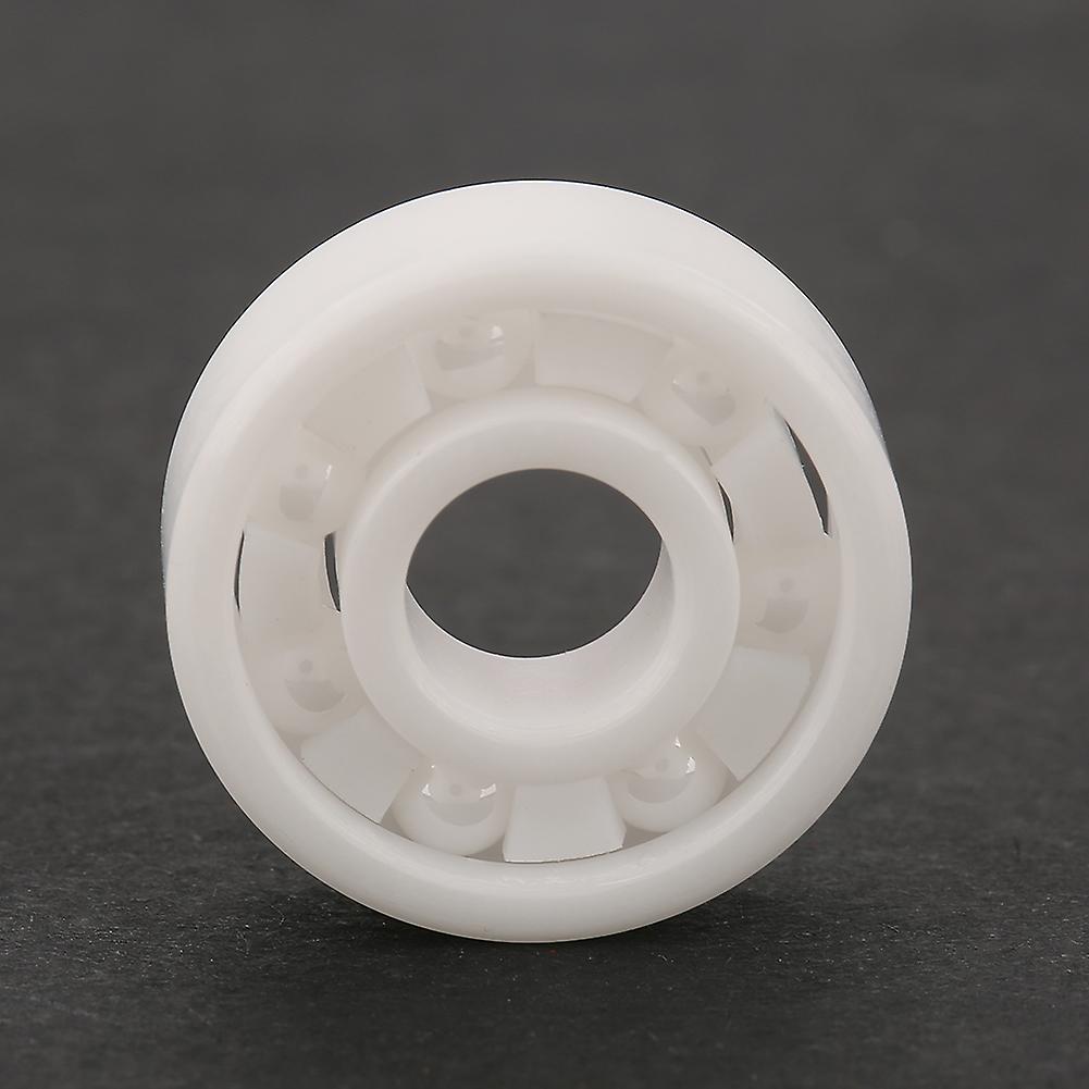 8pcs White Color Zro2 Full Ceramic Miniature 608 Ball Bearing 8x22x7mm