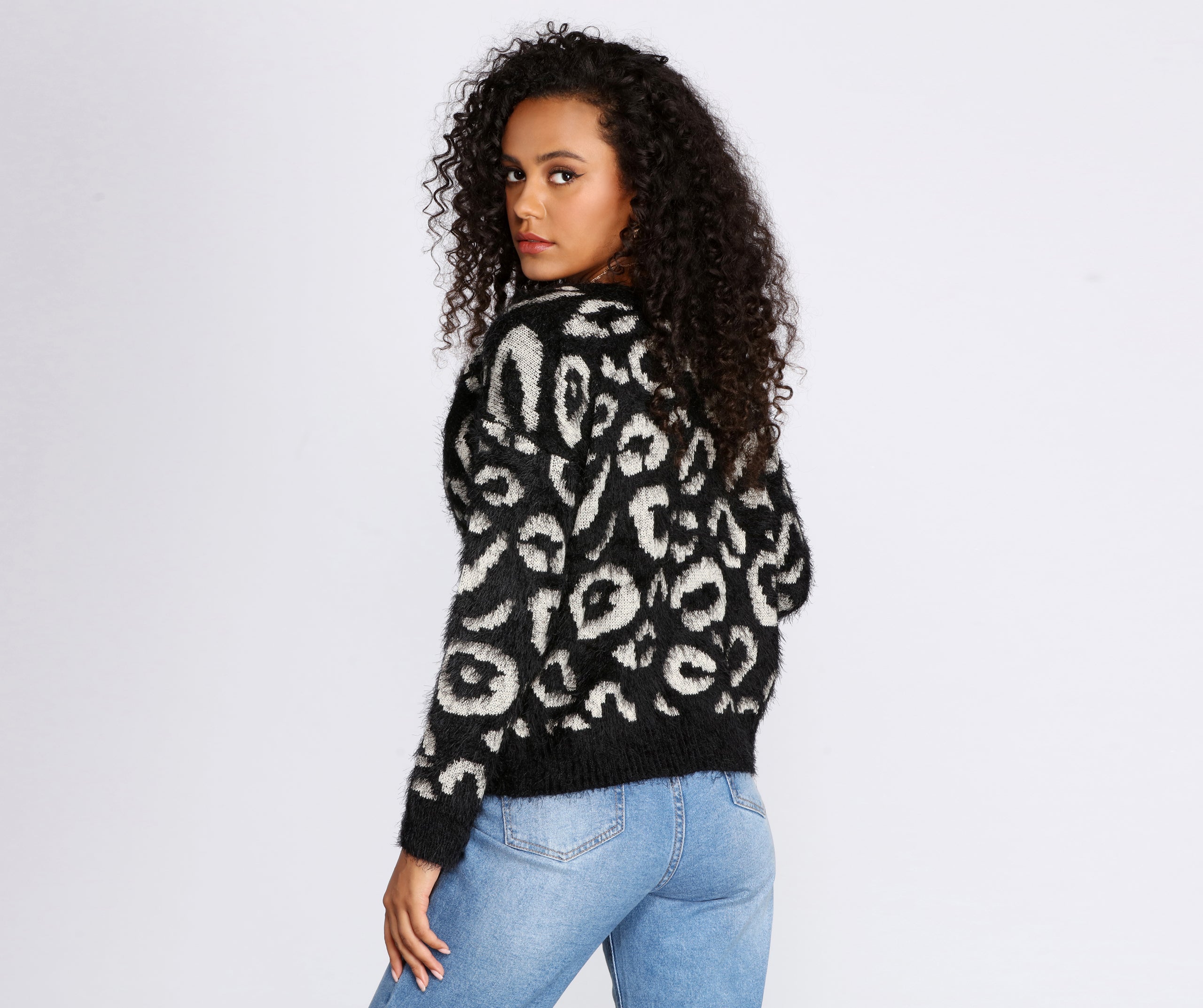 A Little Wild Twist Leopard Sweater