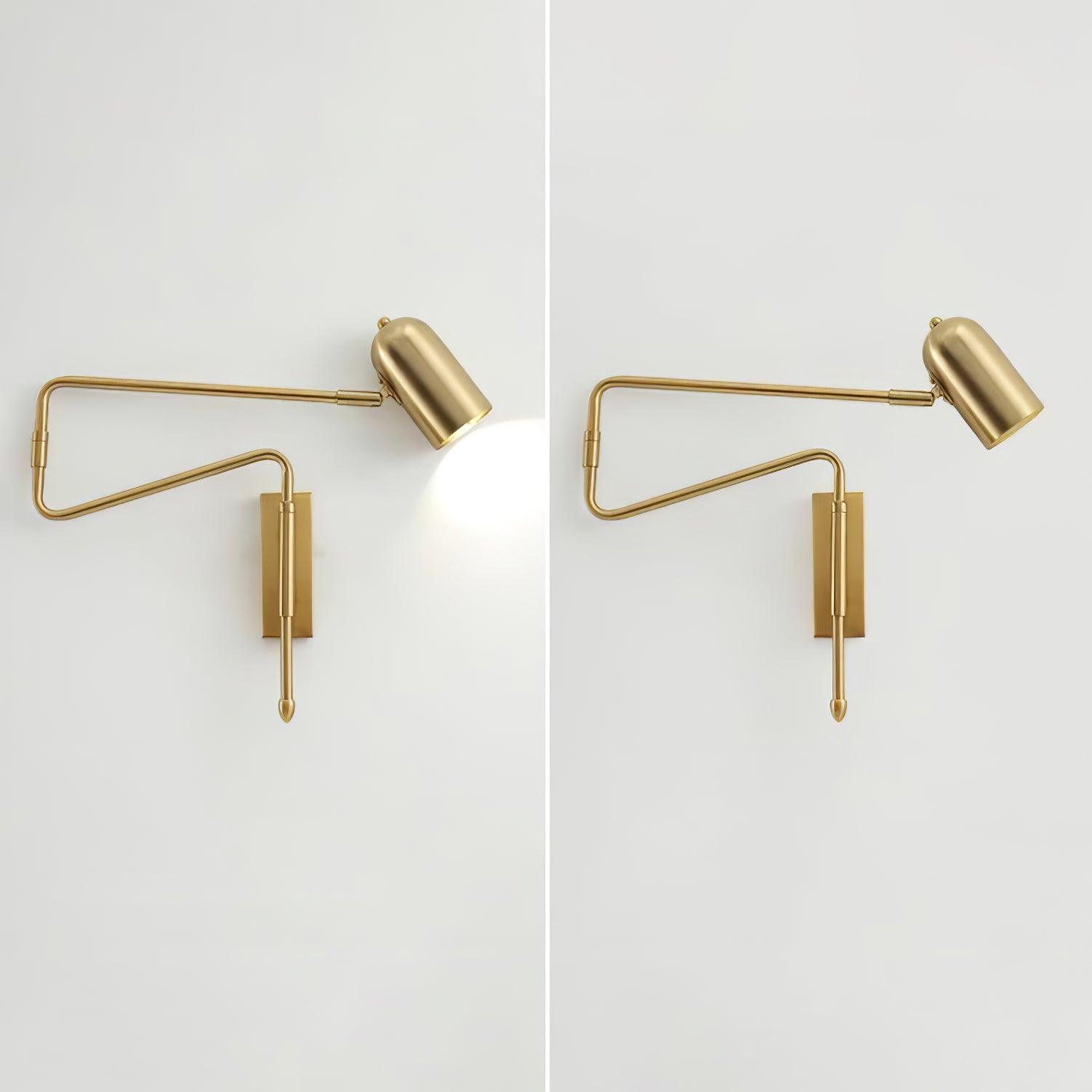 Adjustable Arm Plug In Wall Lamp