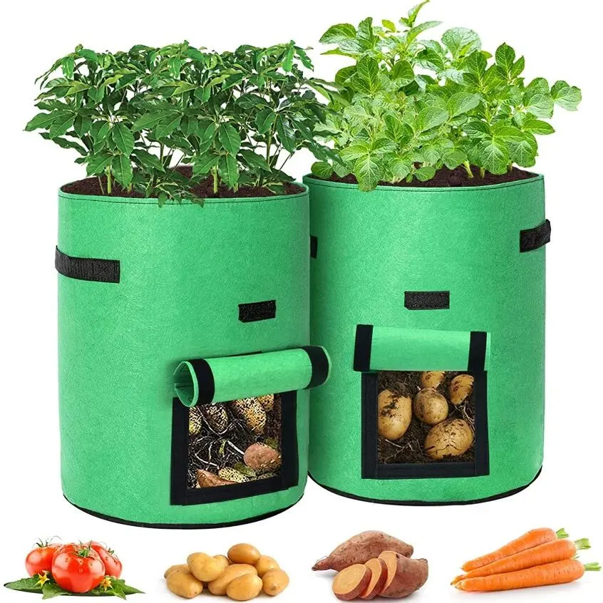 Fabric Grow Root Control Container Bag Felt Grow Bag Plant Pot for Gardening Supplies