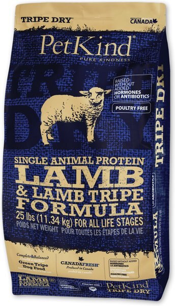 PetKind Tripe Dry Single Animal Protein Lamb and Lamb Tripe Formula Dry Dog Food