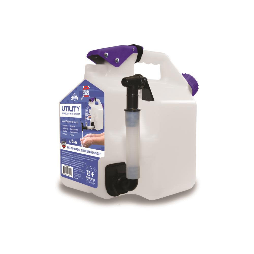 2+ Gallon， 7.57 Liters， Multipurpose Dispensing Utility Tank/Can with Spigot ;