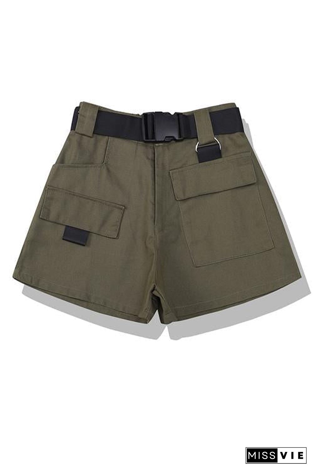 Pockets Cargo Shorts With Belt