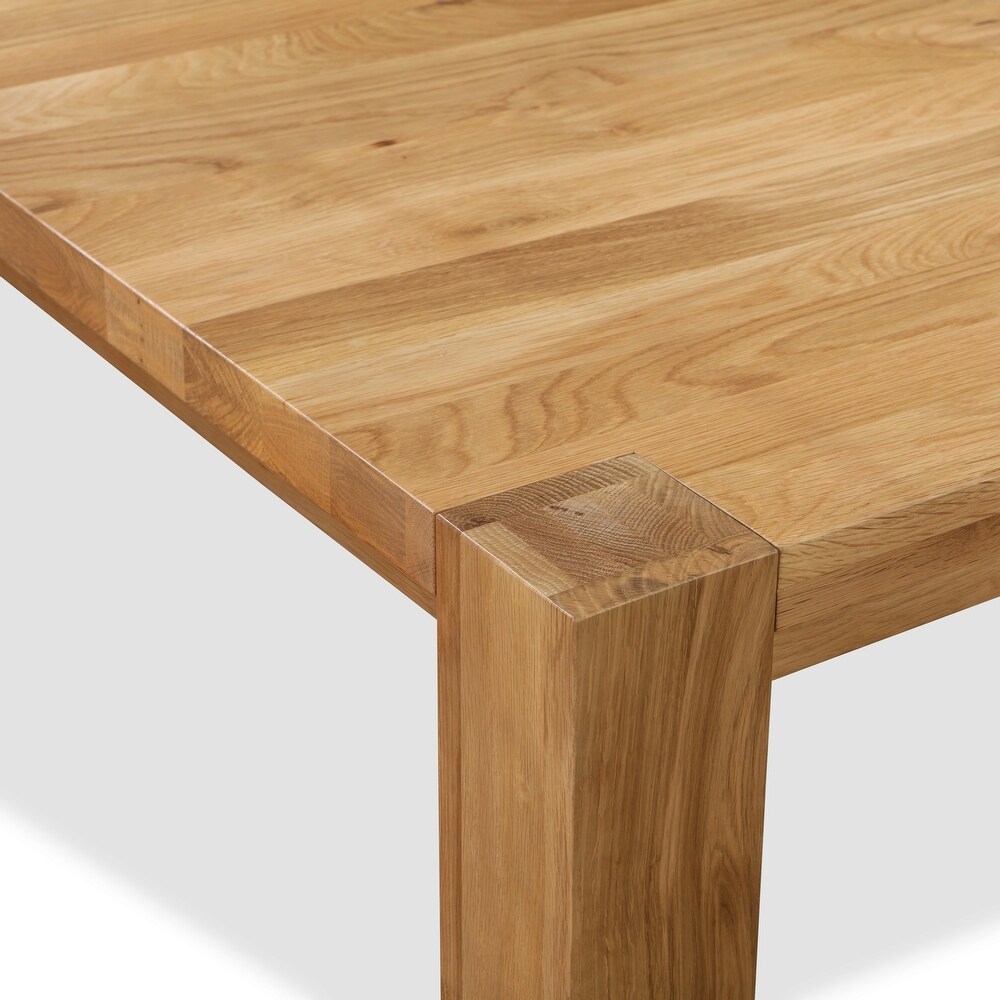 Poly and Bark Festa Extension Solid Oak Wood Dining Table