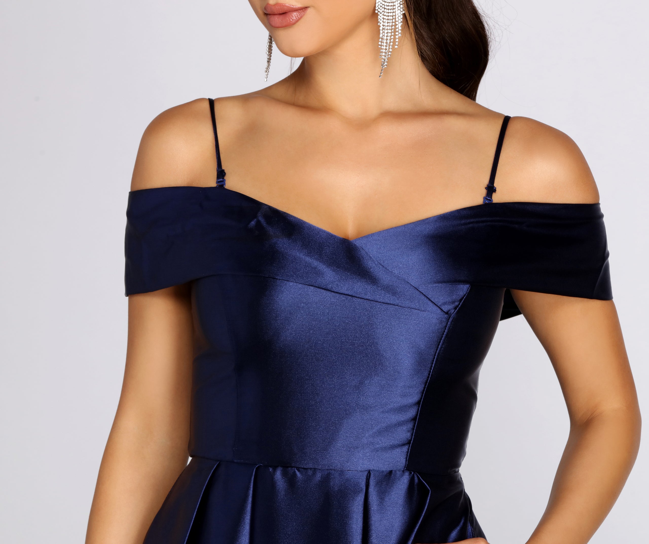 Palmer Formal Satin Wrap Dress