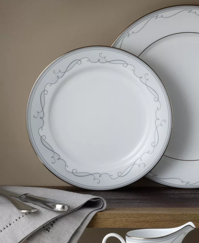 Noritake Satin Flourish 4 Piece Salad Plate Set Service for 4