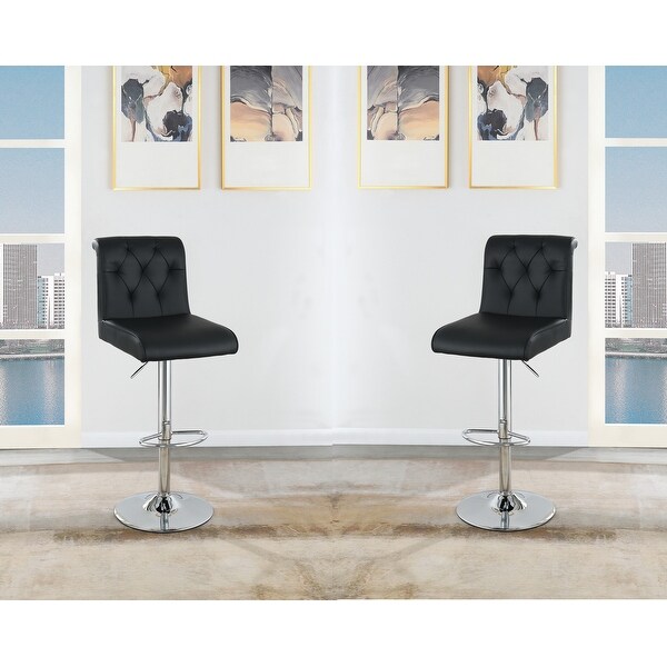 Adjustable Bar stool Modern Set of 2 Chairs Dining Kitchen