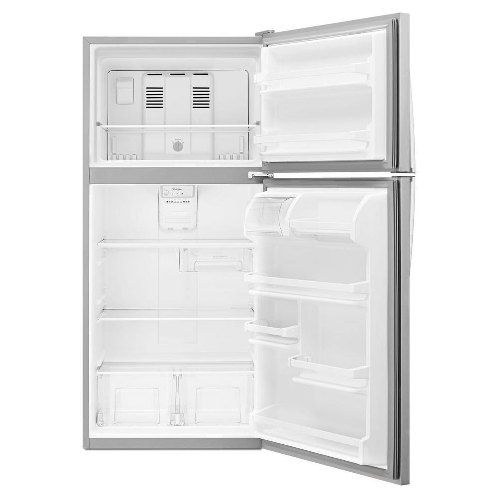 Whirlpool 18.2 cu. ft. Top Freezer Refrigerator in Monochromatic Stainless Steel WRT318FZDM