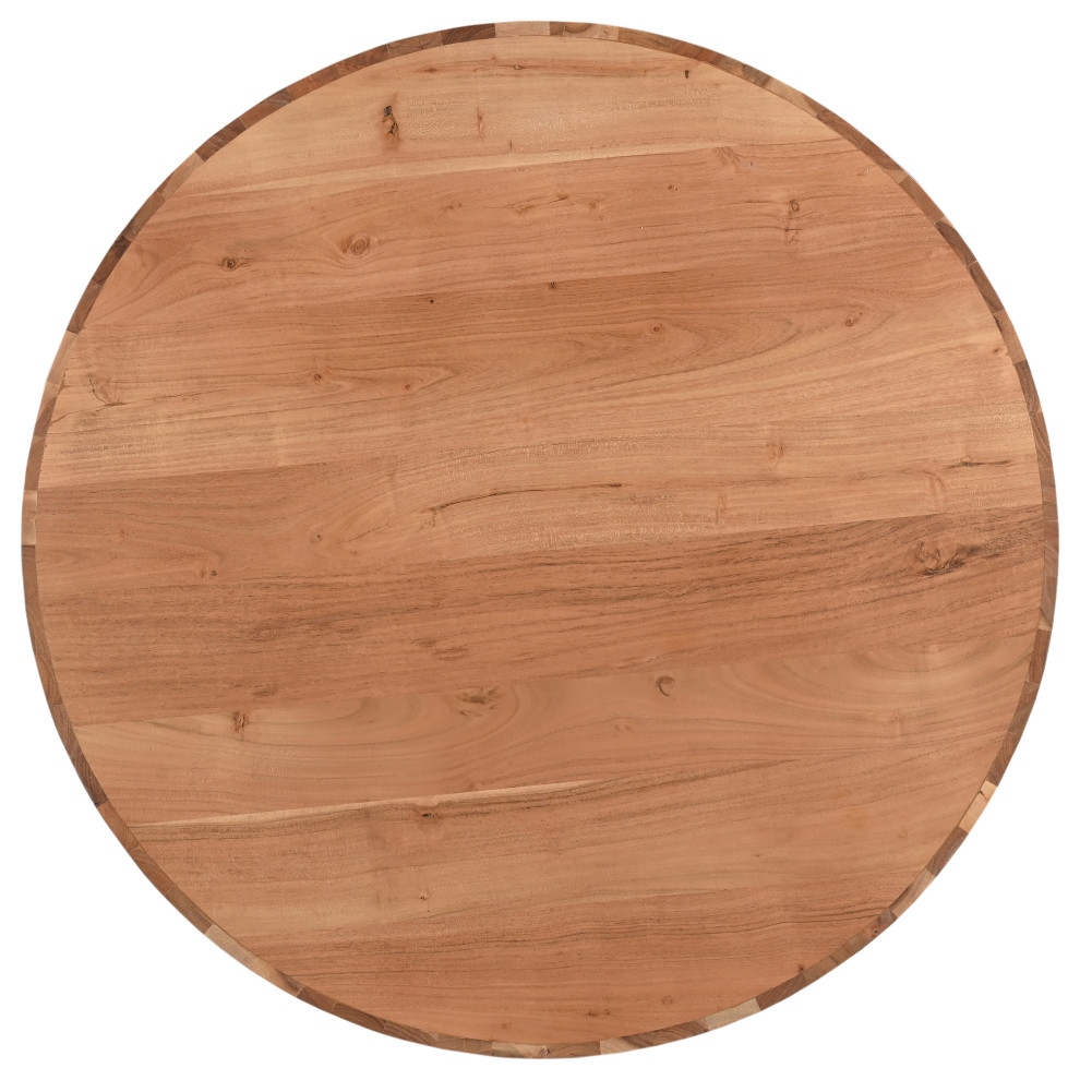 Mango Wood Drum Coffee Table   Transitional   Coffee Tables   by Design Tree Home  Houzz