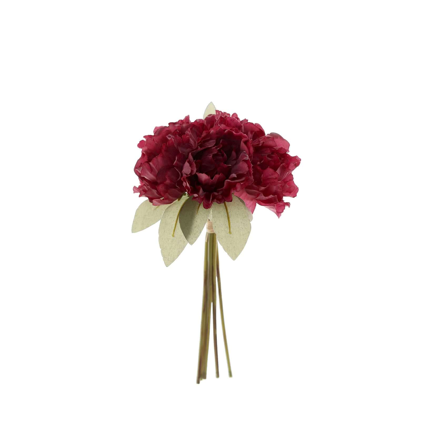 Mulberry Real Touch Artificial Silk Peonies Flower Bouquet 11