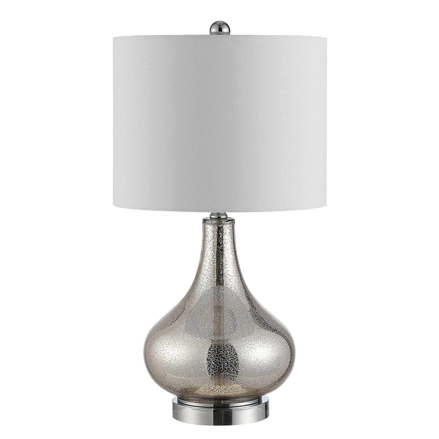 Safavieh Brooks 24 in. Modern Glass Table Lamp， Silver