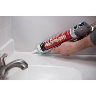 DAP Kwik Seal Plus 10.1 oz. White Premium Kitchen and Bath Siliconized Caulk (12-Pack) 7079818510