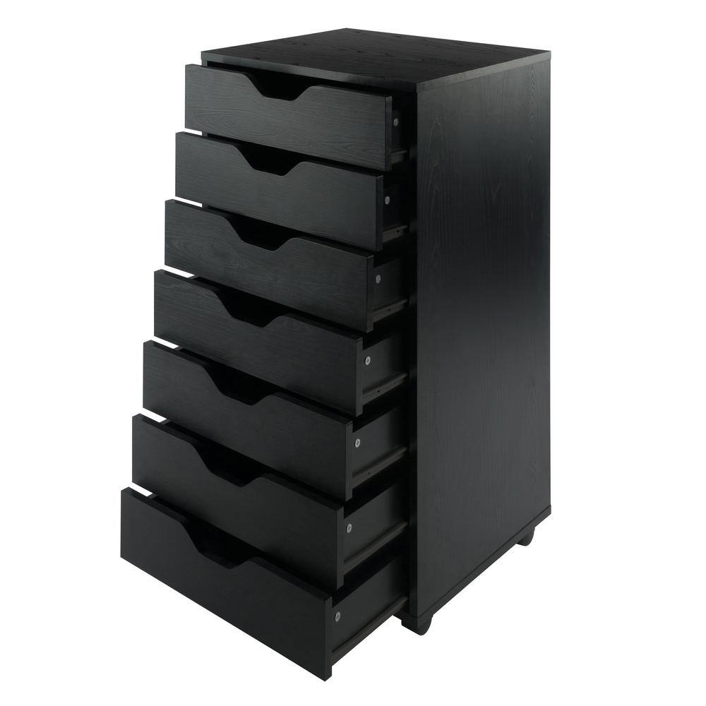 Winsome Halifax Black 7-Drawer Storage Cabinet 20792