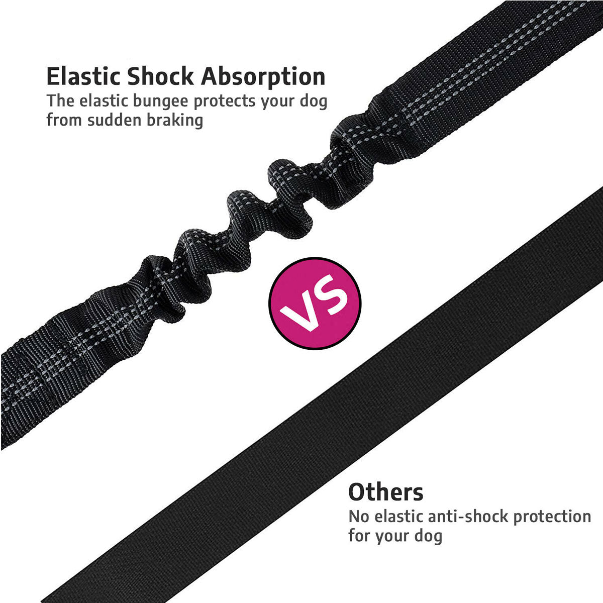 2-in-1 Dog Seat Belt Harness with Bungee， 7-Color Dog Cat Safety Seat Belt Strap with Double Hooks Dog Car Headrest Seatbelt Restraint Adjustable Nylon Fabric Dog Vehicle Leash