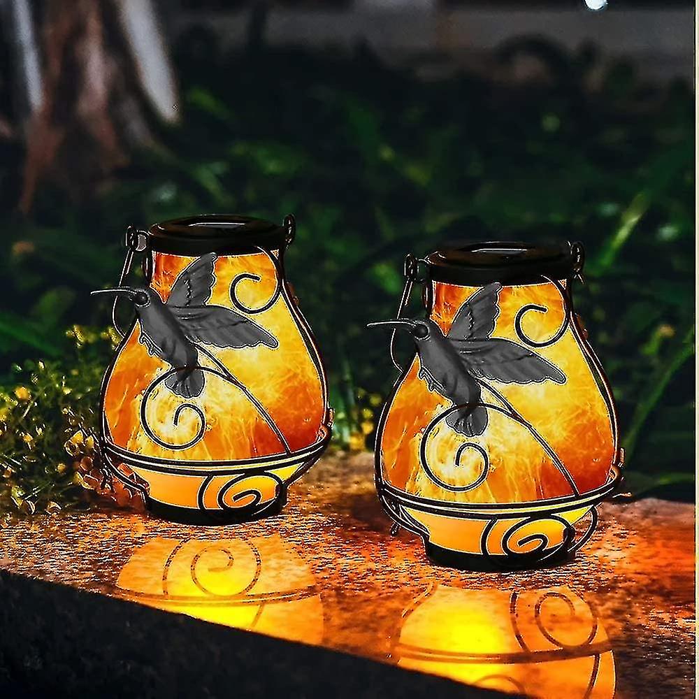 Outdoor Hanging Portable Torch Led Flame Solar Lamp Dragonfly Light