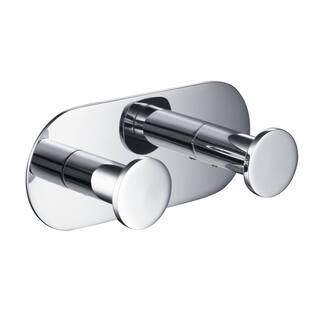 KRAUS Elie Bathroom Robe and Towel Double Hook in Chrome KEA-18803CH