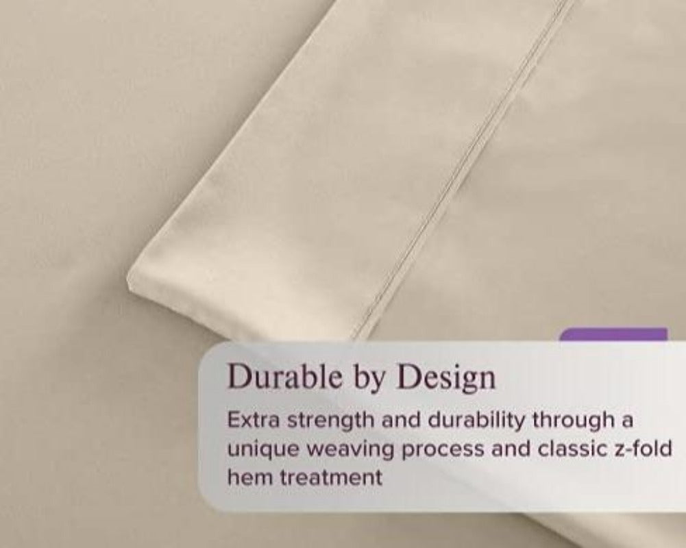 Bed Sheets Set - 1800 Series 6 Piece Bedding Sheet & Pillowcases Sets w/ Deep Pockets - Fade Resistant & Machine Washable - Taupe Color