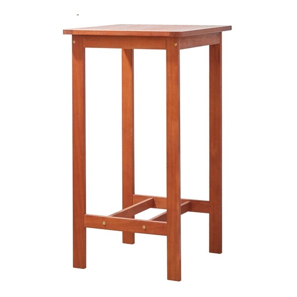 Emilio Reddish Brown Tropical Wood Bar Table