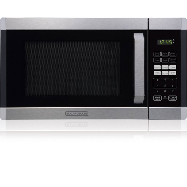 Black decker 0 9 Cu Ft 900w Microwave Oven Stainless Steel