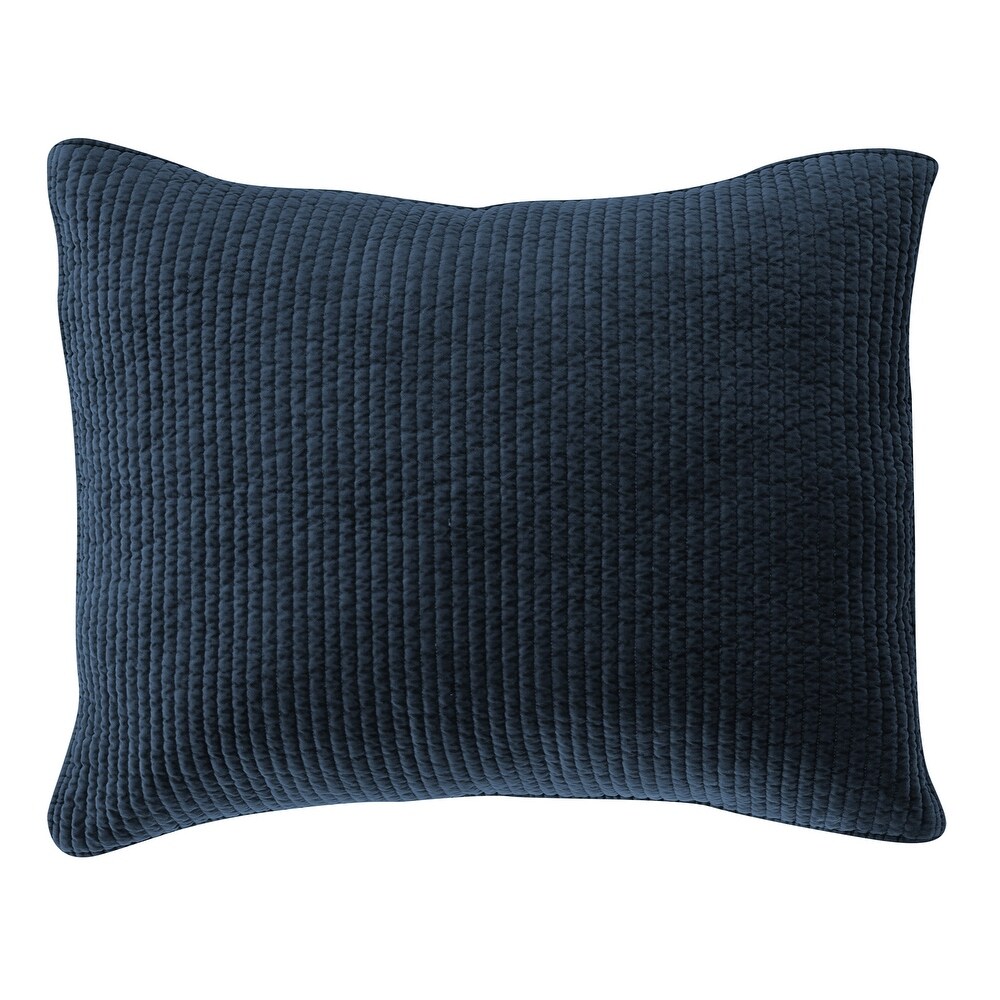 HiEnd Accents Stonewashed Cotton Velvet Quilted Pillow Sham