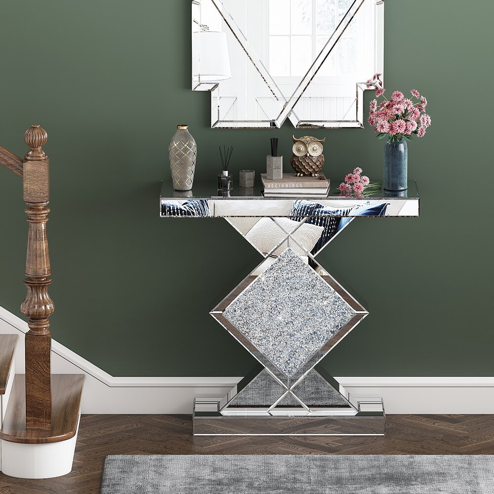 Contemporary Mirrored Console Table