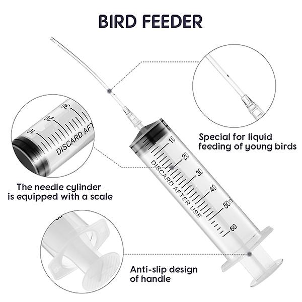 1 Set Baby Birds Feeding  Feeding Tube  Pet Parrot Feeder Milk Feeding