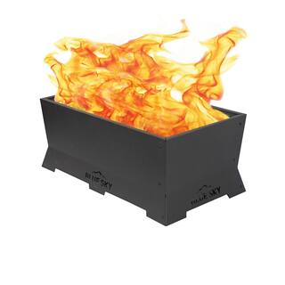 BLUE SKY OUTDOOR LIVING The Peak 38 in. x 22 in. Rectangle Steel Wood Patio Smokeless Fire Pit SFP382216R-B