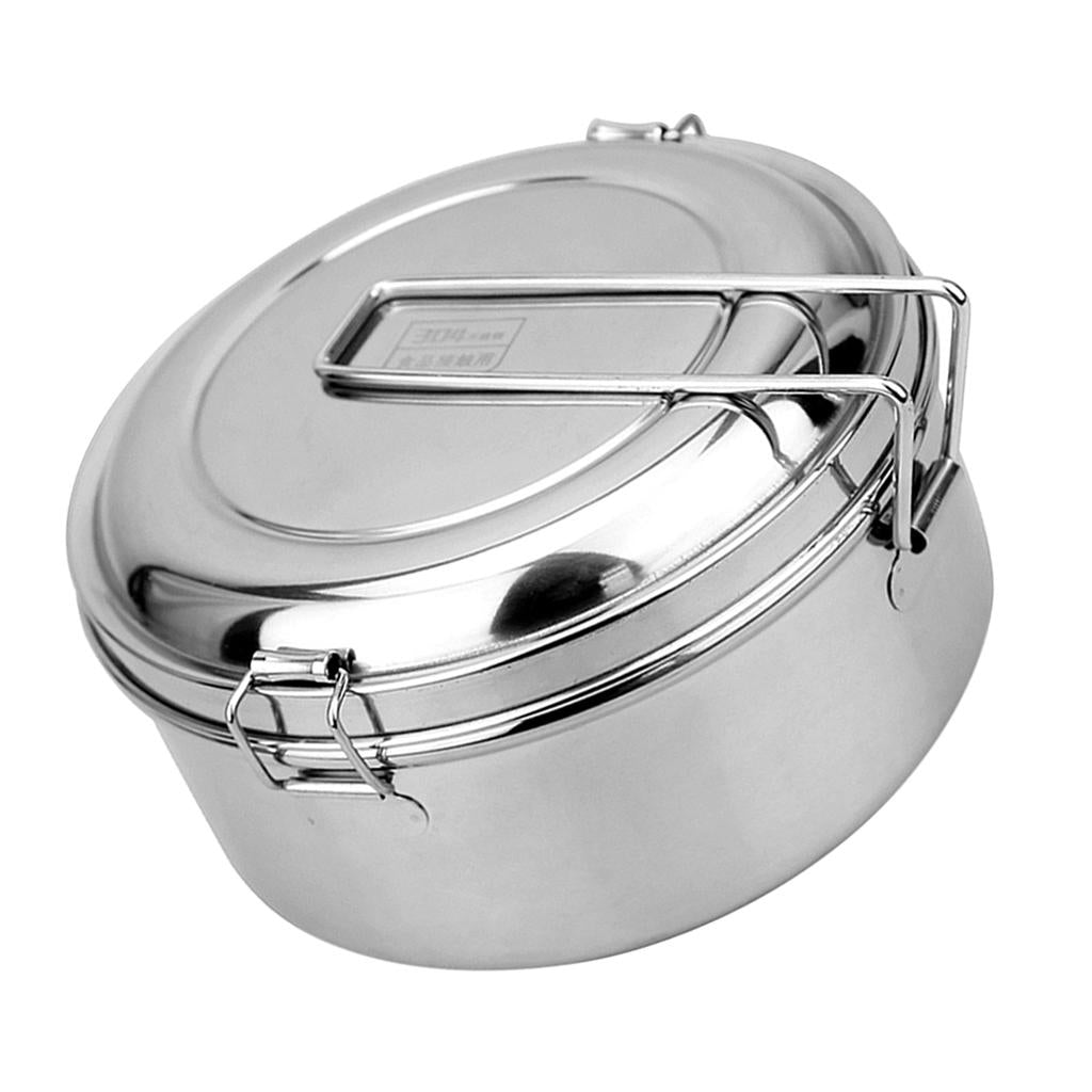 Food Stainless Steel Mess BBQ Container for Outdoor , , Small